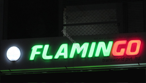 Neon Sign with multicolour lighting