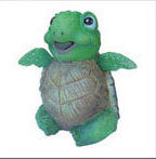 kw U 643 Fiber Ornament - Fiber 11.5x8.5x11.5cm, Green Glossy Decorative Turtle Ornament