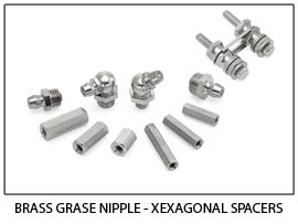 Brass Grase Nipple & Hexagonal Spacers