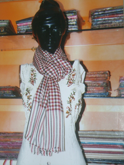 Fine Wool Check Stole 28x80