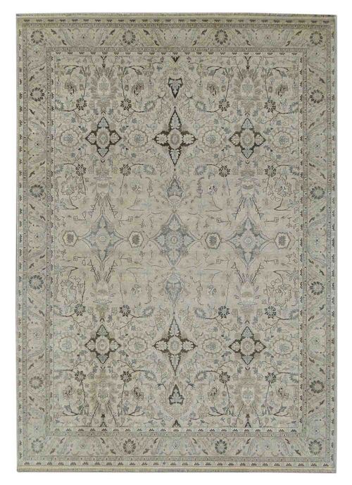 Hand Knotted Beige-Beige Carpet