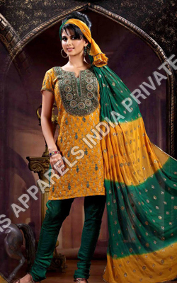 Manufactures & Exporters of Designer Salwar Suit - Cotton Blend, 50-55 Inches, Mustard Yellow | Hand/Machine Embroidery, Elegant Style, Comfortable Fit, Vibrant Colors