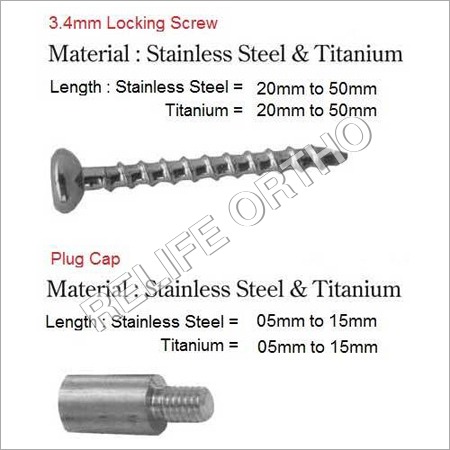 Locking Screw And Plug Caps
