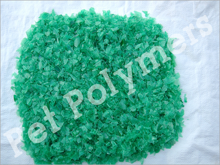 Pet Bottles Hot Wash Flakes Green