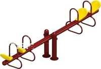 Playground See Saw - Robust Steel Frame, 4 Feet Length , Engaging Dual-sided Action, Safe For All Ages