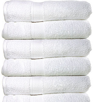 Bath Towel - Cotton 27x54 Inch White 500 GSM | Soft Absorbent Durable Comfortable Washable