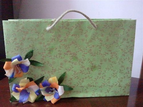 Paper Bags - Paper, Variable Sizes, Green, Twisted Paper Handle | Eco-Friendly, Durable, Customizable, Tear Resistant, Smooth Finish