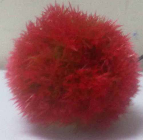 CH RED GRASS BALL, 12 CM