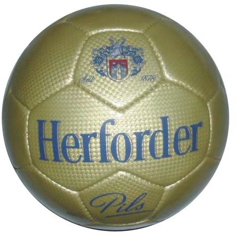 Promotional Soccer Ball - High Shiny PVC, Sizes 3/4/5, Latex/Butyl Bladder | Durable, Machine Stitched, Gold