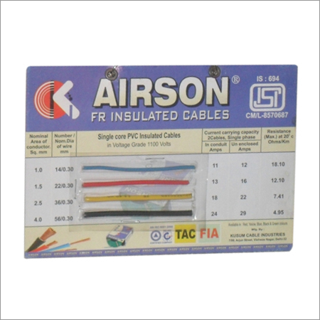 FR PVC Insulated Cable