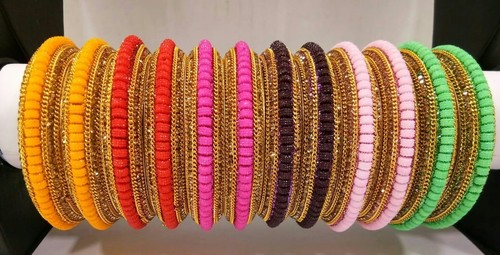 Lak Stone Bangles - Copper Alloy with Freshwater Pearl and Coral | Modern Style, Smooth Edges, Perfectly Crafted for Weddings and Parties
