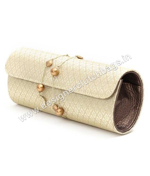 Designer Brocade Dholak Style Clutch Bag