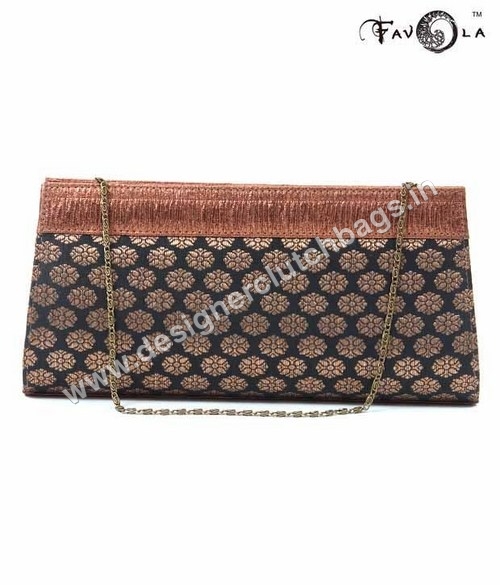 Designer Brocade Evening Clutch Bag