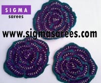 Exclusive Embroidery Patches for Sarees - Fabric, Variable Size, Purple, Sewing/Iron-on | Elegant Design, Durable, Intricate Embroidery, Lightweight