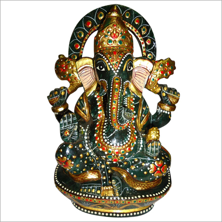 Stone Painting Ganesh Statue