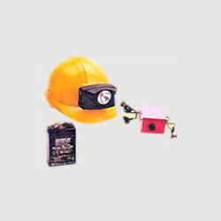 HELMET WITH HEAD LAMP AND RECHARGEABLE BATTERY