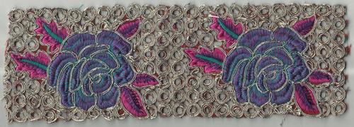 New Designer Laces - Polyester 100 cm Purple, Floral Pattern | Elegant Design, Durable, Versatile Use