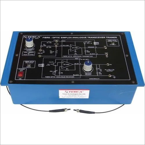 Black Fibre Optic Simplex Analogue Transceiver Trainer