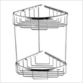 Brass Corner Basket