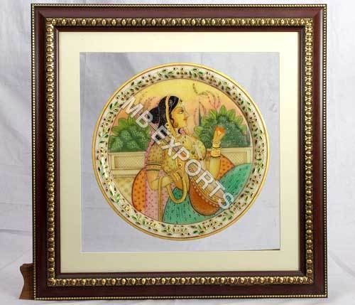 Krishna On Marble Painted