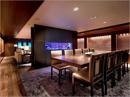 Dining Room Yacht - Wood And Fabric, Seating For 8-12 | Elegant Design, Spacious Seating, Customizable Finish