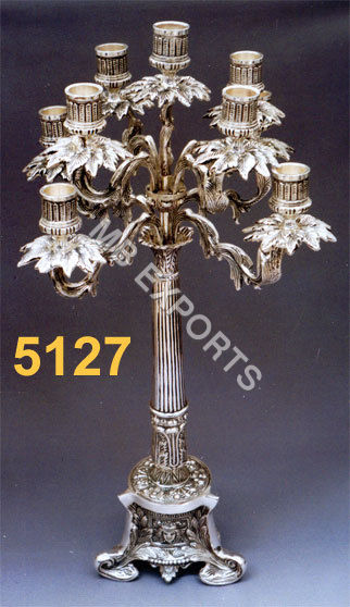Metal Jewish Candle With 9 Lamps