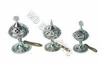 Silver Meena Wooden Handle Shoopdan