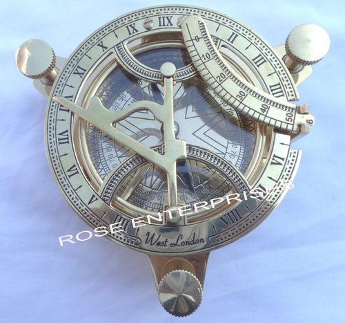 Nautical Marine Brass Sundial Compass
