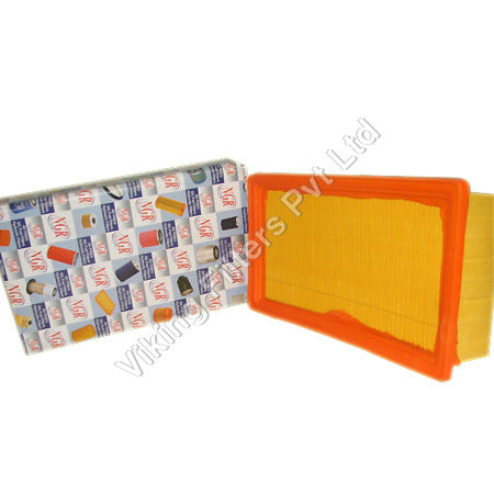 Tata Indica Diesel Air Filter - Paper Plastic, 150x100x50 mm, Orange | 99% Filtration Efficiency, Engine Protection, Improved Fuel Efficiency, Long Life
