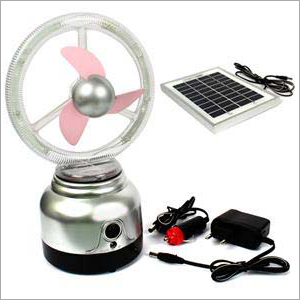 Solar Table Fan With Charger