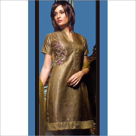 Antique Golden Designer Salwar Kameez Antique Golden Designer Salwar Kameez