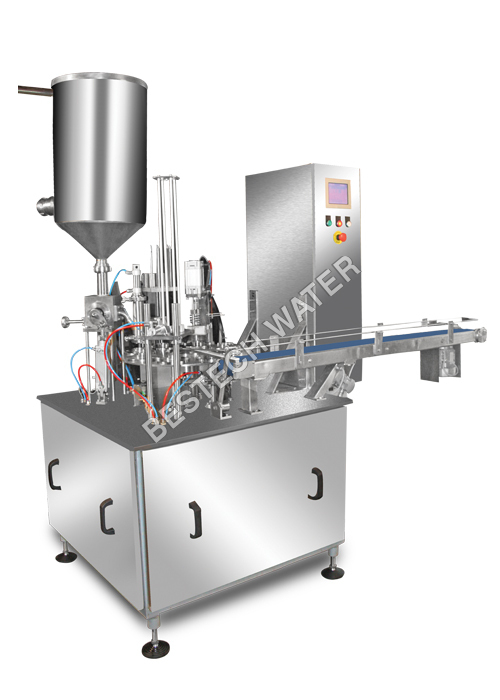 Cup Filling Machine - Stainless Steel, 1500x1000x1800mm, Silver | Rinse Fill Seal, Adjustable Settings, Low Maintenance