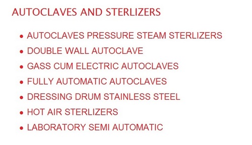 AUTOCLAVES AND STERLIZERS