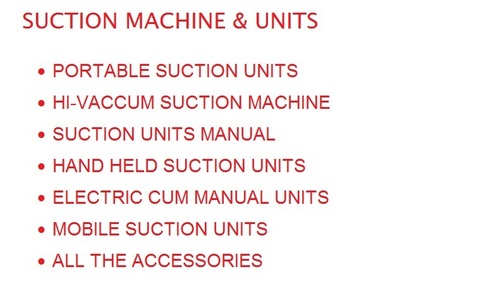 SUCTION MACHINE & UNITS