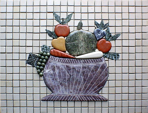 Purple Mosaic Fruit Tiles