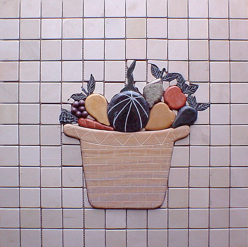 Exotic Mosaics Fruit Basket Tile