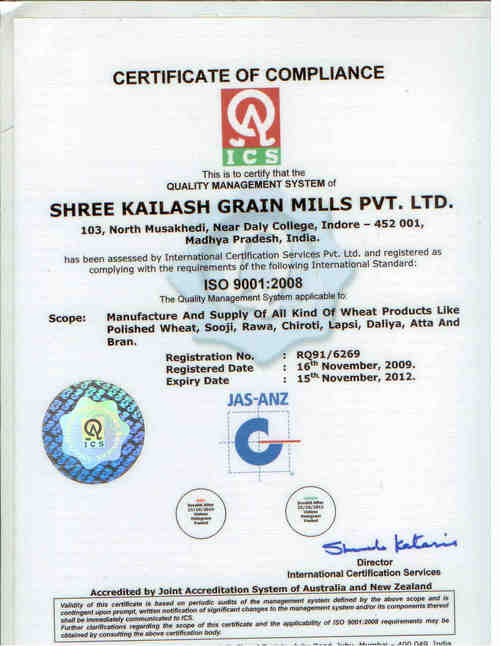 Quality Certificate