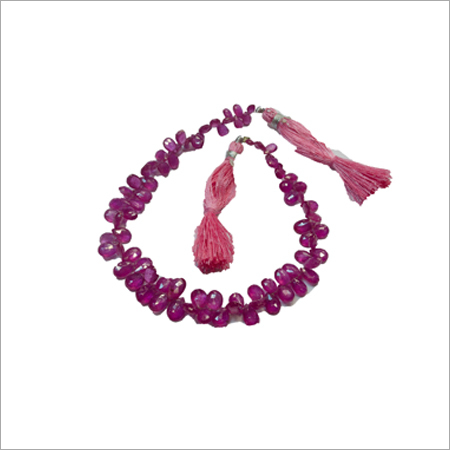 Glass Filled Ruby Faceted Feat Drops