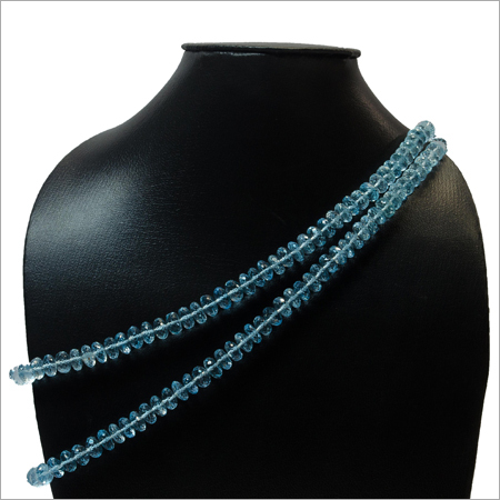 Blue Topaz Rounded Shape Gemstone Chain