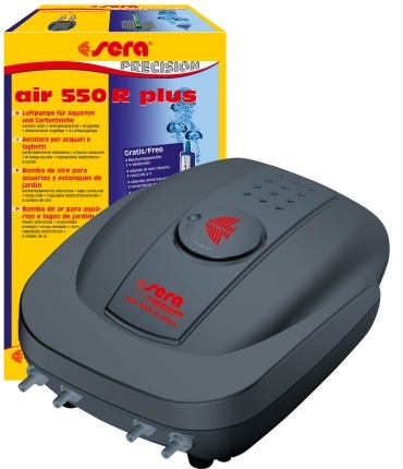 Sera air 550R plus - Plastic, 16x11x7 cm, 550l/h | Quiet Operation, Energy Efficient, Four Outlets, Adjustable Airflow