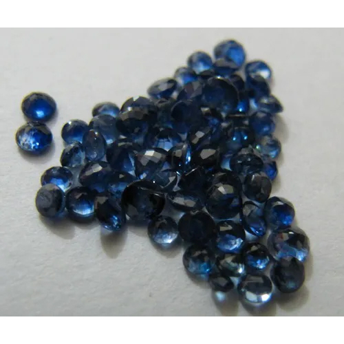 Blue Sapphire Round Cut Stone By SHRI AMBIKA UDYOG