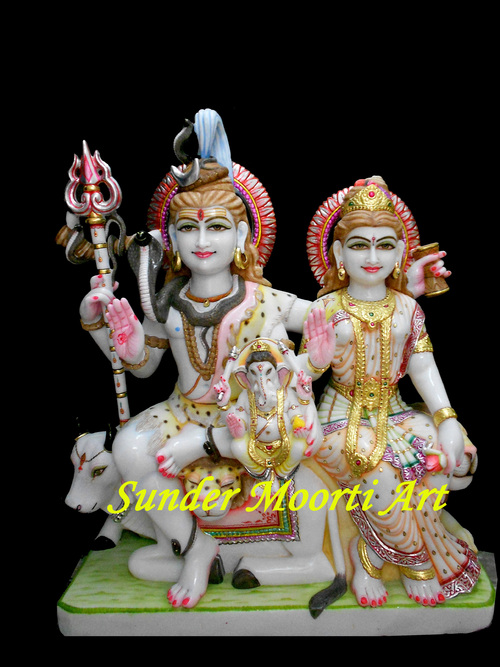 Makrana Marble Shiv Parvati Statue