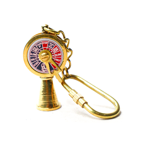 Brass Shiny Telegraph Key Chain