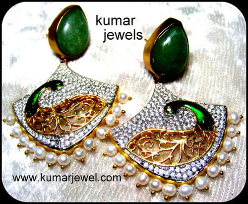 inside peacock earring.