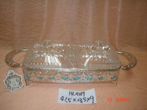 DRY FRUIT TRAY WITH 2 BOWLS