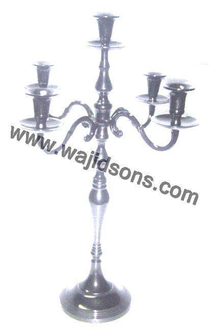 black table candelabra