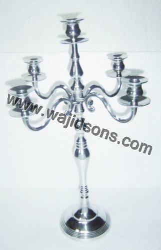 Candelabra Centerpieces Wedding - Aluminum, 60 cm, Silver | Elegant Design, Five Candle Holders, Durable Metal