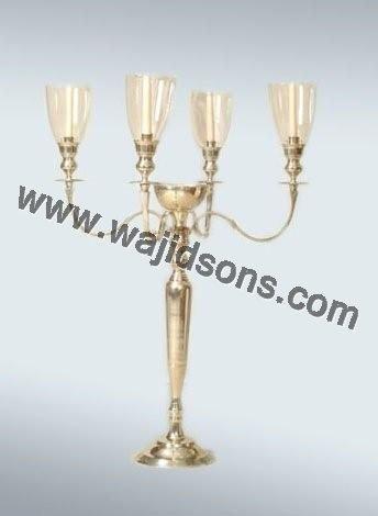 Glass Candelabra Centerpiece