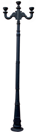 Decorative Pole Light Supplier - Cast Iron, 2.5 Meter Height, Three Light Option | Elegant Design, Weather Resistant, Easy Installation