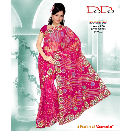 Fancy Embroidered Saree